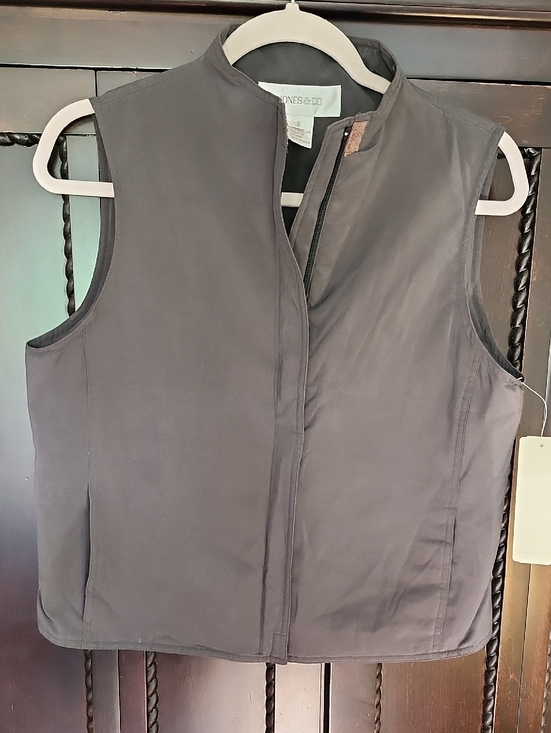 Jones & Co. Jackets & Blazers - Jones & Co Dark Gray Polyester Vest